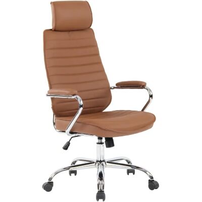 Decoshop26 Décoshop26 Fauteuil bureau cuir marron - Publicité Decoshop26 Décoshop26 Fauteuil bureau cuir marron - Publicité