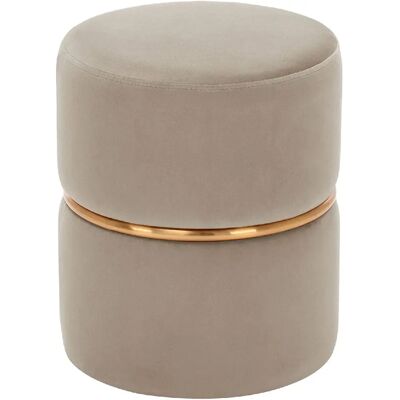 Décoshop26 - TABO09063 - Beige - Velours - Ottoman - Publicité Décoshop26 - TABO09063 - Beige - Velours - Ottoman - Publicité