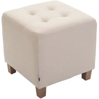 Decoshop26 Pouf carré - Crème - Publicité Decoshop26 Pouf carré - Crème - Publicité