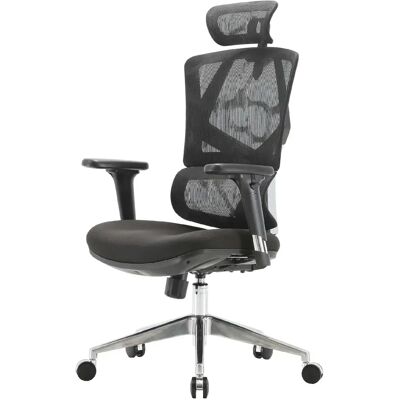 Decoshop26 Fauteuil ergonomique dossier haut maille noir - Publicité Decoshop26 Fauteuil ergonomique dossier haut maille noir - Publicité