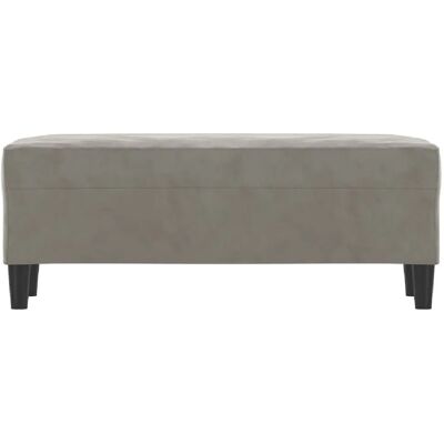 Helloshop26 Banquette velours - Gris clair - Publicité Helloshop26 Banquette velours - Gris clair - Publicité