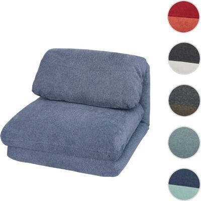 Mendler Fauteuil-lit tissu - Bleu - Publicité Mendler Fauteuil-lit tissu - Bleu - Publicité
