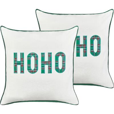 Beliani Joycandy - Lot de 2 coussins 45 x 45 cm - Publicité Beliani Joycandy - Lot de 2 coussins 45 x 45 cm - Publicité