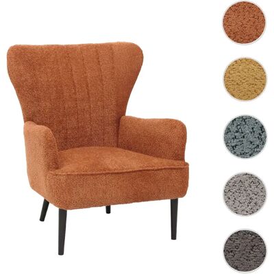 Mendler Fauteuil design en tissu - Orange - Publicité Mendler Fauteuil design en tissu - Orange - Publicité