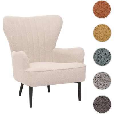 Mendler Fauteuil rétro - Crème - Publicité Mendler Fauteuil rétro - Crème - Publicité