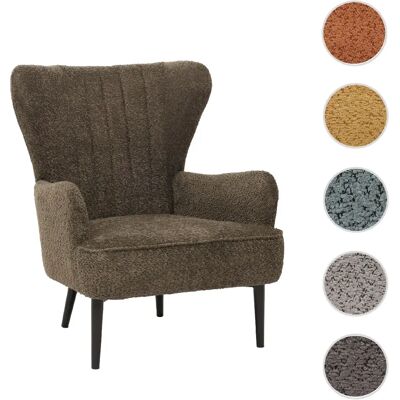 Mendler Fauteuil design tissu - Marron - Publicité Mendler Fauteuil design tissu - Marron - Publicité