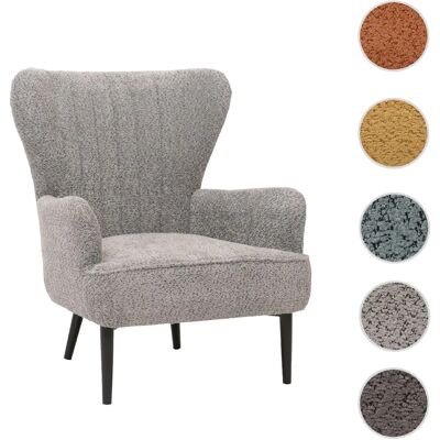 Mendler Fauteuil lounge rétro - Gris - Publicité Mendler Fauteuil lounge rétro - Gris - Publicité