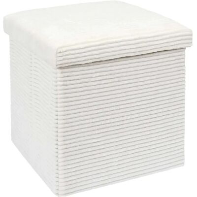 CMP - Puff - Beige - 38x38x38 cm - Ottoman storage - Publicité CMP - Puff - Beige - 38x38x38 cm - Ottoman storage - Publicité