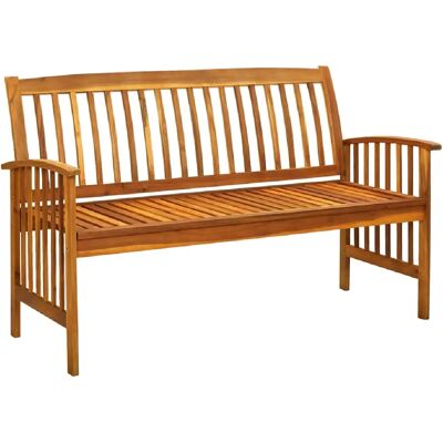 Helloshop26 Banc de jardin avec coussin - Blanc cassé - Publicité Helloshop26 Banc de jardin avec coussin - Blanc cassé - Publicité