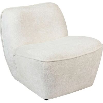 ATMOSPHERA Chauffeuse en tissu chenille MINARI - Blanc - Publicité ATMOSPHERA Chauffeuse en tissu chenille MINARI - Blanc - Publicité