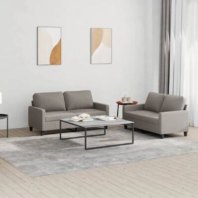 vidaXL Ensemble de Canapés 2+2 - Taupe - Mobilier Salon - Publicité vidaXL Ensemble de Canapés 2+2 - Taupe - Mobilier Salon - Publicité