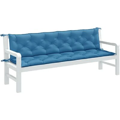 vidaXL Coussins pour banc de jardin - Bleu Melange 200x50x7cm - Publicité vidaXL Coussins pour banc de jardin - Bleu Melange 200x50x7cm - Publicité