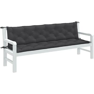 vidaXL Coussins de banc lot de 2 - Anthracite mélangé - Publicité vidaXL Coussins de banc lot de 2 - Anthracite mélangé - Publicité