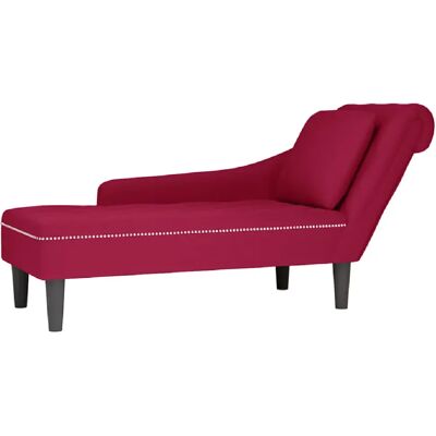 Vidaxl Velours Rouge Vin Chaise Lounge - Canapé - Publicité Vidaxl Velours Rouge Vin Chaise Lounge - Canapé - Publicité