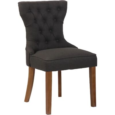 DÉCOSHOP26 - Chaise à manger Chesterfield - Velours gris foncé - Bois-caoutchouc - Dining Chair - Publicité DÉCOSHOP26 - Chaise à manger Chesterfield - Velours gris foncé - Bois-caoutchouc - Dining Chair - Publicité