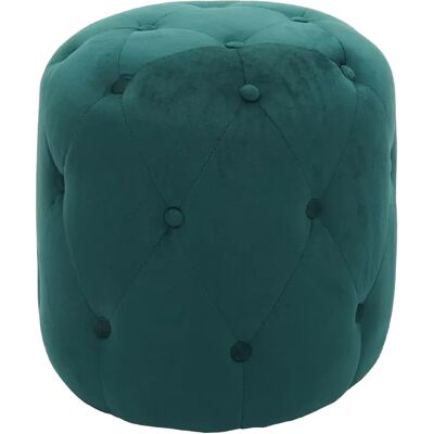 Decoshop26 Tabouret pouf velours - Vert - Publicité Decoshop26 Tabouret pouf velours - Vert - Publicité