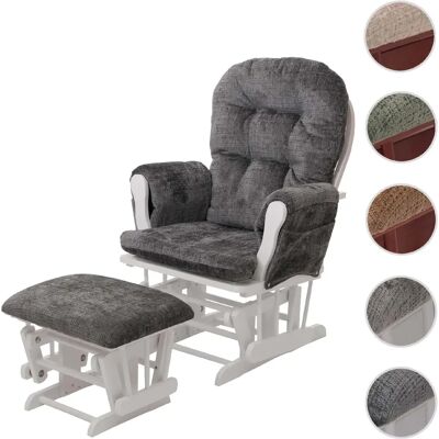 Mendler Fauteuil relax rocking chair - Gris foncé - Publicité Mendler Fauteuil relax rocking chair - Gris foncé - Publicité
