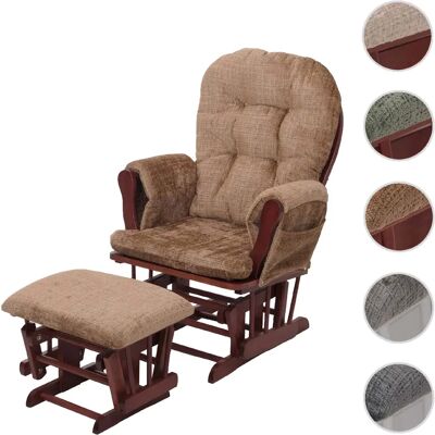 Mendler Fauteuil à bascule - Marron clair - Publicité Mendler Fauteuil à bascule - Marron clair - Publicité