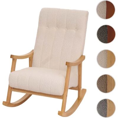 Mendler fauteuil rocking chair - beige - Publicité Mendler fauteuil rocking chair - beige - Publicité