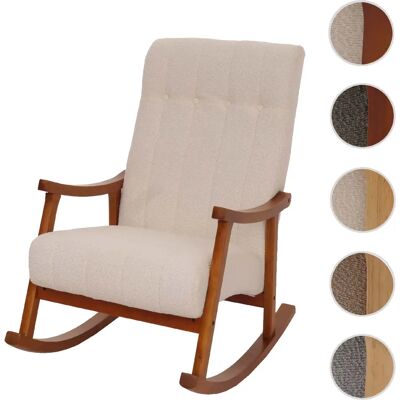 Mendler Fauteuil rocking chair - Beige - Publicité Mendler Fauteuil rocking chair - Beige - Publicité