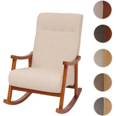 Mendler Fauteuil rocking chair - Crème - Publicité Mendler Fauteuil rocking chair - Crème - Publicité