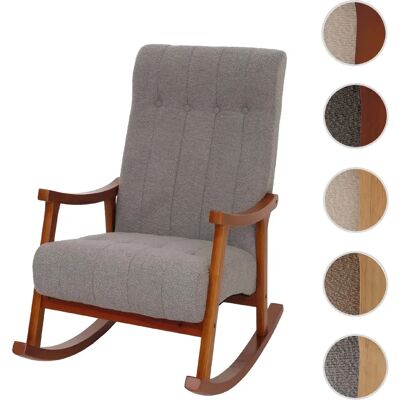 Mendler Fauteuil rocking chair - Gris - Publicité Mendler Fauteuil rocking chair - Gris - Publicité
