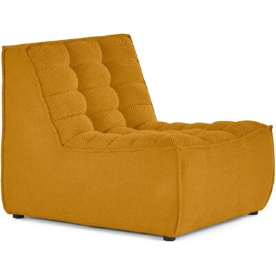 Lisa design Fauteuil modulable velours - Jaune - Publicité Lisa design Fauteuil modulable velours - Jaune - Publicité
