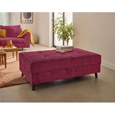 Lisa design pouf rond velours - Prune - Publicité Lisa design pouf rond velours - Prune - Publicité