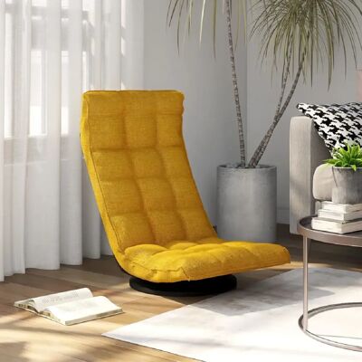 vidaXL Chaise de sol Moutarde Jaune Pivotante - Chaise de sol - Publicité vidaXL Chaise de sol Moutarde Jaune Pivotante - Chaise de sol - Publicité