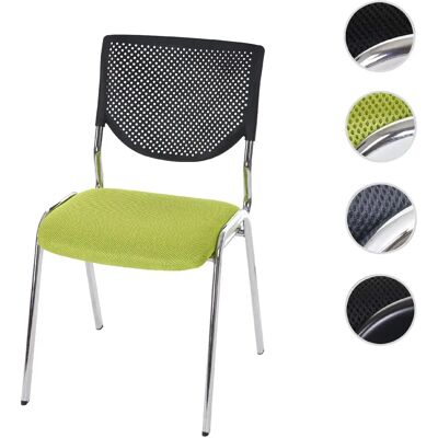 Chaise de Conférence Bureau Mendler T401 - Empilable, Tissu Vert - Publicité Chaise de Conférence Bureau Mendler T401 - Empilable, Tissu Vert - Publicité