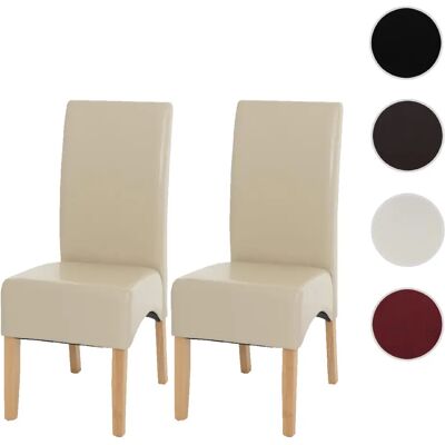 Mendler Modèle: Latina Lot de 2 Chaises Crème - Chaise - Publicité Mendler Modèle: Latina Lot de 2 Chaises Crème - Chaise - Publicité