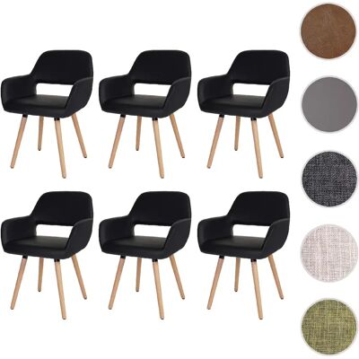 Mendler Altena II - Lot de 6 chaises - Noir - Publicité Mendler Altena II - Lot de 6 chaises - Noir - Publicité