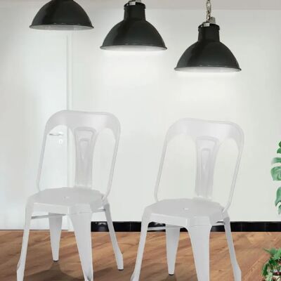 Concept Usine Chaises Industrielles Blanc - Lucy - Publicité Concept Usine Chaises Industrielles Blanc - Lucy - Publicité