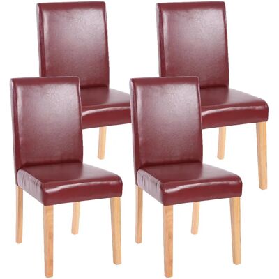 MENDLER - Lot de 4 chaises - Rouge - Publicité MENDLER - Lot de 4 chaises - Rouge - Publicité