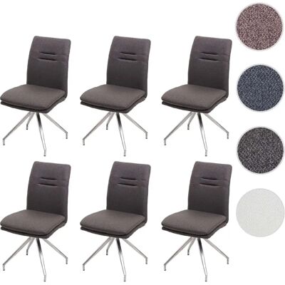 Ensemble de 6 Chaises Mendler Fango - Cuisine Moderne en Acier et Tissu - Publicité Ensemble de 6 Chaises Mendler Fango - Cuisine Moderne en Acier et Tissu - Publicité