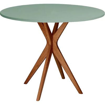 Ragaba table à manger ronde - Vert sauge chêne - Publicité Ragaba table à manger ronde - Vert sauge chêne - Publicité