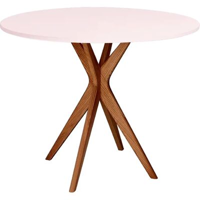Ragaba Table à manger ronde - Rose poudré chêne - Publicité Ragaba Table à manger ronde - Rose poudré chêne - Publicité