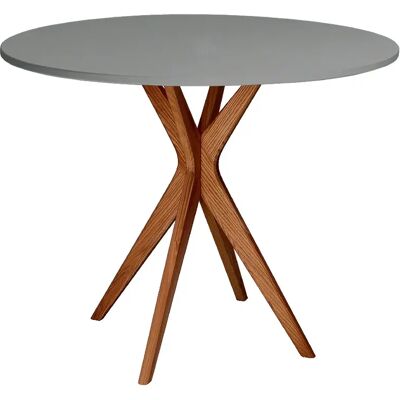 Ragaba Table à manger ronde - Béton gris chêne - Publicité Ragaba Table à manger ronde - Béton gris chêne - Publicité