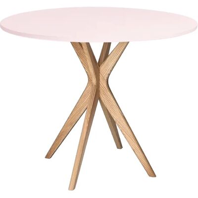 Ragaba table à manger ronde - Rose poudré - Publicité Ragaba table à manger ronde - Rose poudré - Publicité