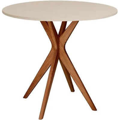 Ragaba Table à manger ronde Jubi - Brun beige chêne - Publicité Ragaba Table à manger ronde Jubi - Brun beige chêne - Publicité