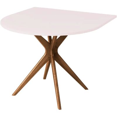 Ragaba Table à manger demi-ovale - Rose poudré - Publicité Ragaba Table à manger demi-ovale - Rose poudré - Publicité
