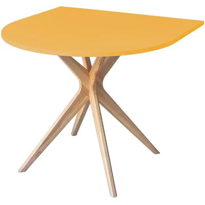 Ragaba table à manger demi-ovale - genêt jaune - Publicité Ragaba table à manger demi-ovale - genêt jaune - Publicité