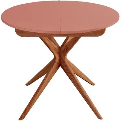 Ragaba Table à manger ronde extensible - Rose antique - Publicité Ragaba Table à manger ronde extensible - Rose antique - Publicité