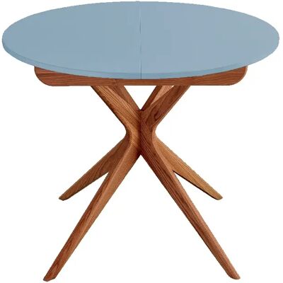 Ragaba Table à manger ronde extensible - Bleu tendre - Publicité Ragaba Table à manger ronde extensible - Bleu tendre - Publicité