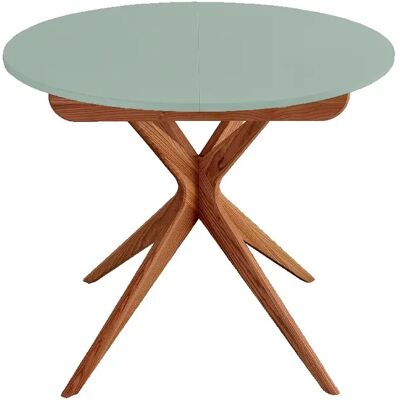 Ragaba Table à manger ronde extensible - Vert sauge - Publicité Ragaba Table à manger ronde extensible - Vert sauge - Publicité