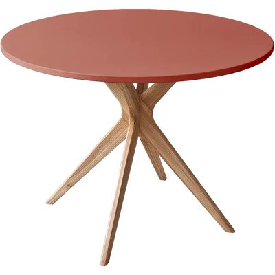 Ragaba Table à manger ronde - Rose antique - Publicité Ragaba Table à manger ronde - Rose antique - Publicité
