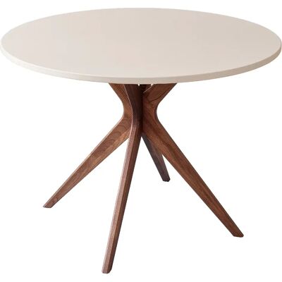 Ragaba Table à manger ronde - Brun beige - Publicité Ragaba Table à manger ronde - Brun beige - Publicité