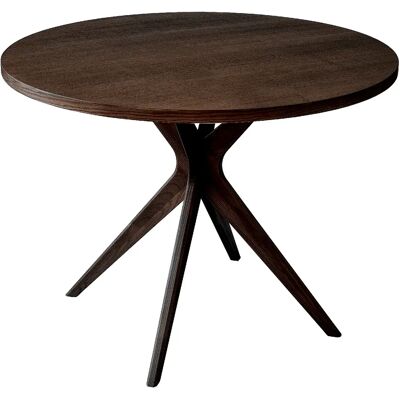 Ragaba Table à manger ronde - Noyer - Publicité Ragaba Table à manger ronde - Noyer - Publicité