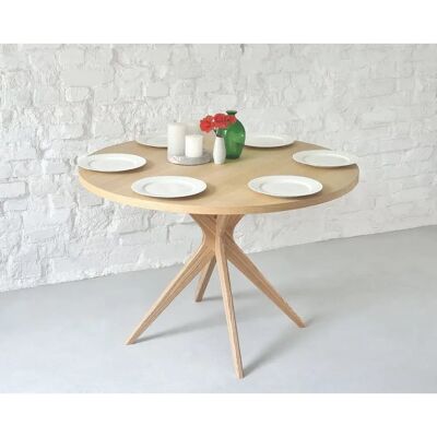 Ragaba table à manger ronde - Frêne - Publicité Ragaba table à manger ronde - Frêne - Publicité