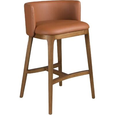 Angel Cerda Tabouret en simili cuir marron - Publicité Angel Cerda Tabouret en simili cuir marron - Publicité